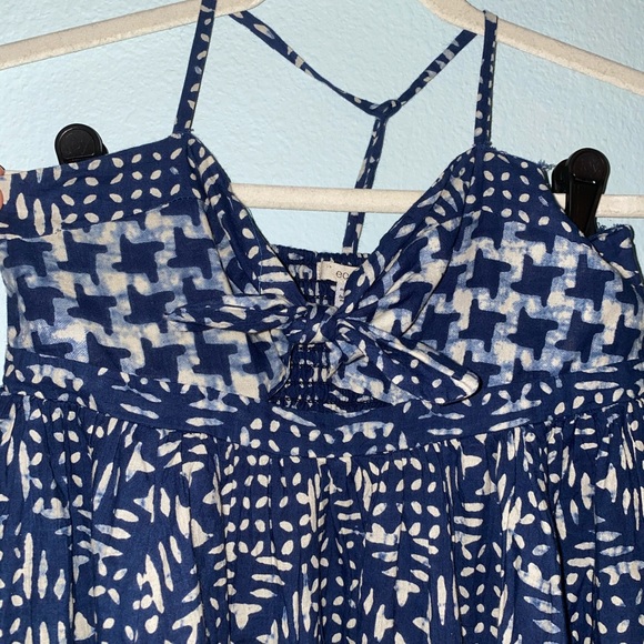 Blue and White Printed Dress - Picture 2 of 3